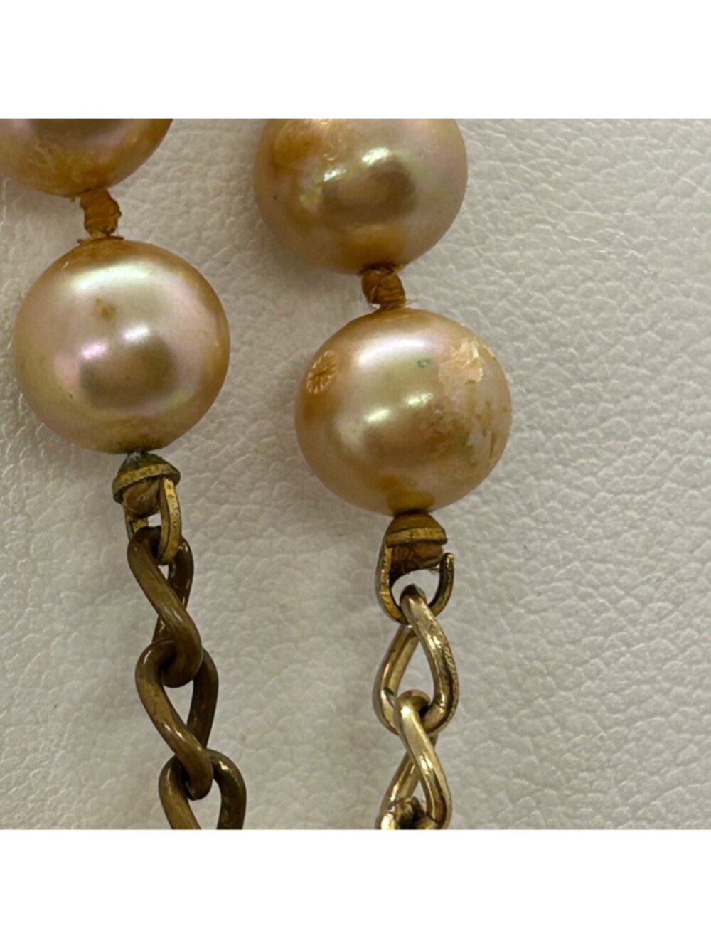 Vintage Marvella Double-Strand Glass Pearl Necklace With Ornate Gold-Tone Clasp - Picture 12 of 15